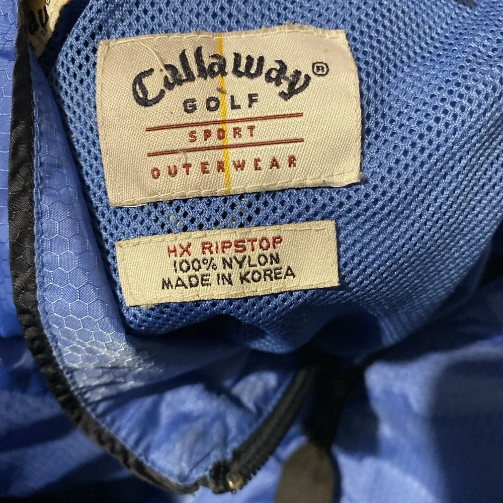 Vintage Callaway Golf Rip stop Microfiber Full Zip Windbreaker Jacket Men's Med